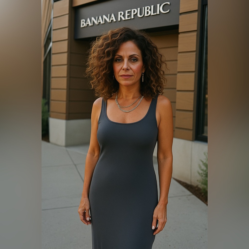 Banana Republic Charcoal Sleeveless Dress